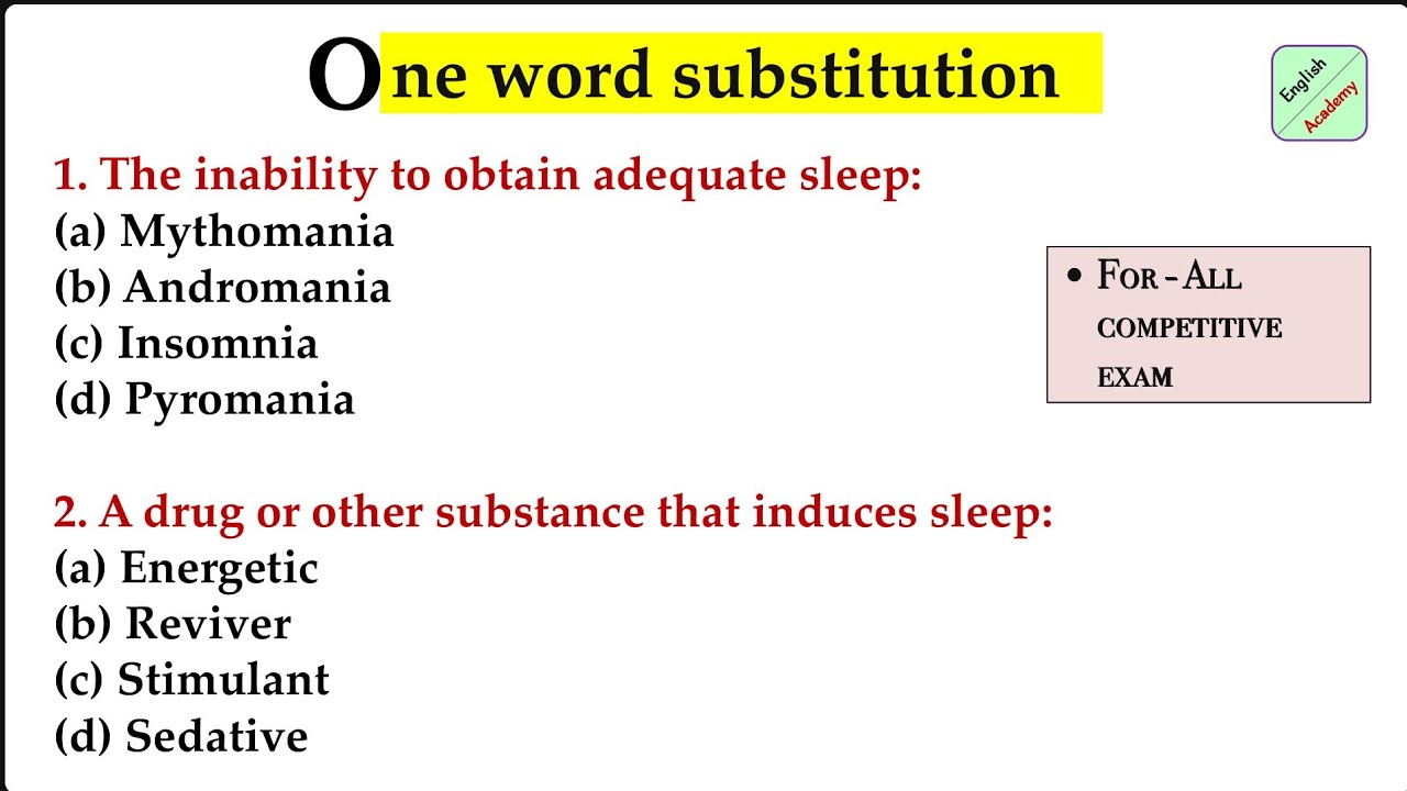 # One word substitution set-7 #advanceenglishacademy for all competitive exams