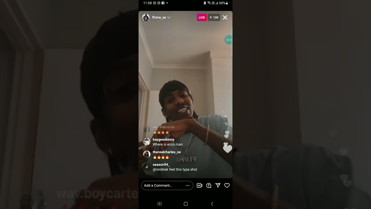 Flame previewing unreleased music ig Live 🔥😭