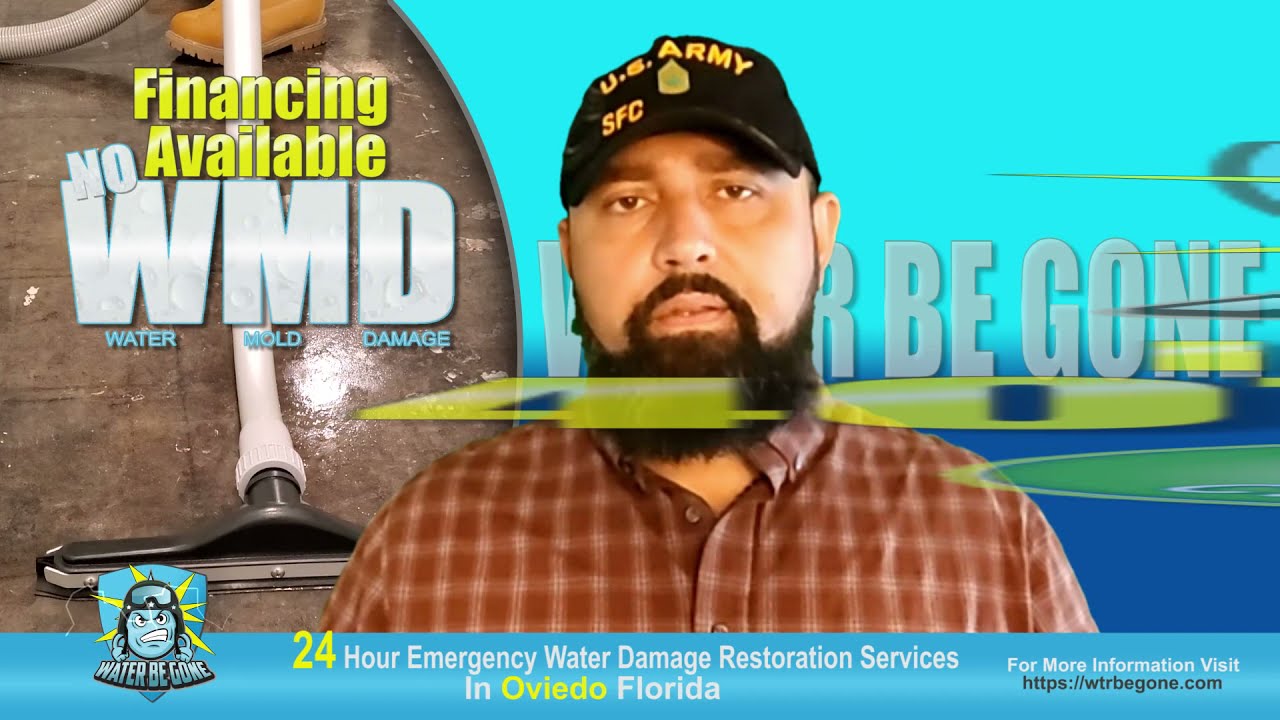 Oviedo Florida Water Damage Restoration and Mold Remediation Service Water Be Gone