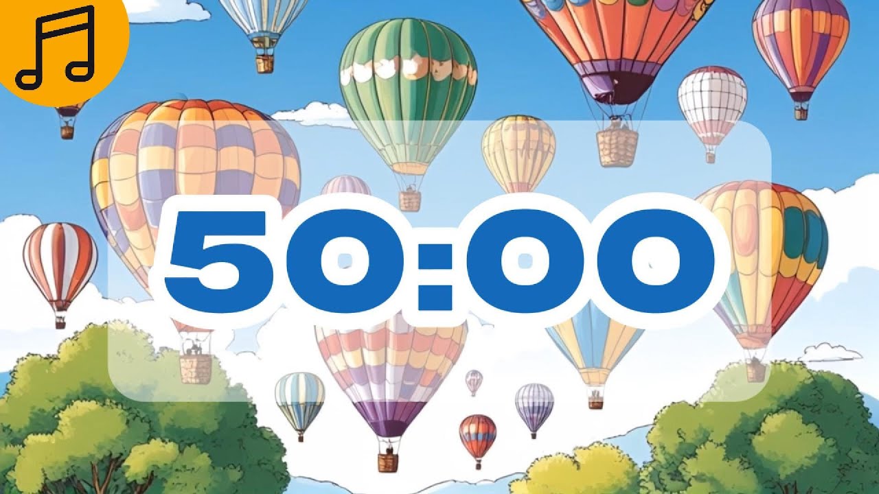 50-minute timer with calming LOFI & instrumental music /Deep Focus/Classroom Countdown ⁺₊♬