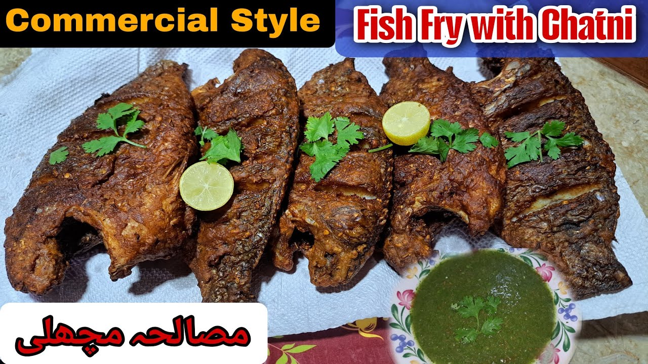 “Commercial-Style Fish Fry Recipe with Special Green Chutney 