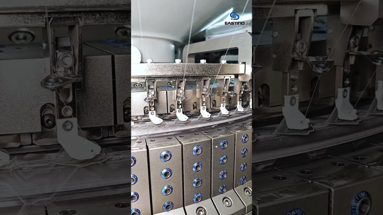 EASTINO How Interlock Fabric Is Made: A Look at the Rib Machine。#eastino #circularknittingmachine#