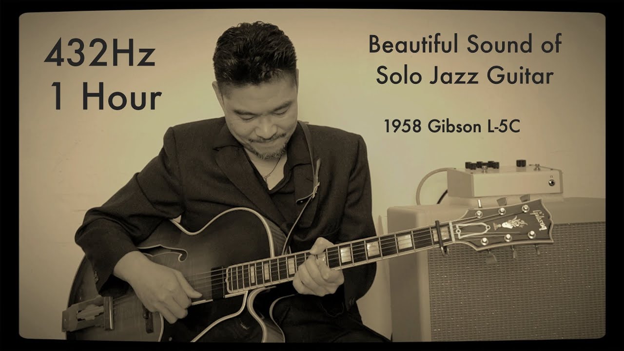 1 Hour of 432Hz Solo Jazz Guitar Hideo Date Relaxing Jazz Instrumentals 1958 Gibson L-5C