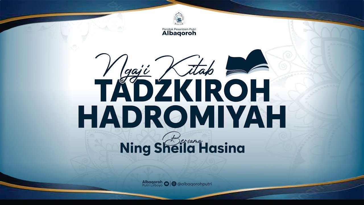 #1 Pengajian Kitab Tadzkiroh Hadromiyah || Ning Sheila Hasina #01