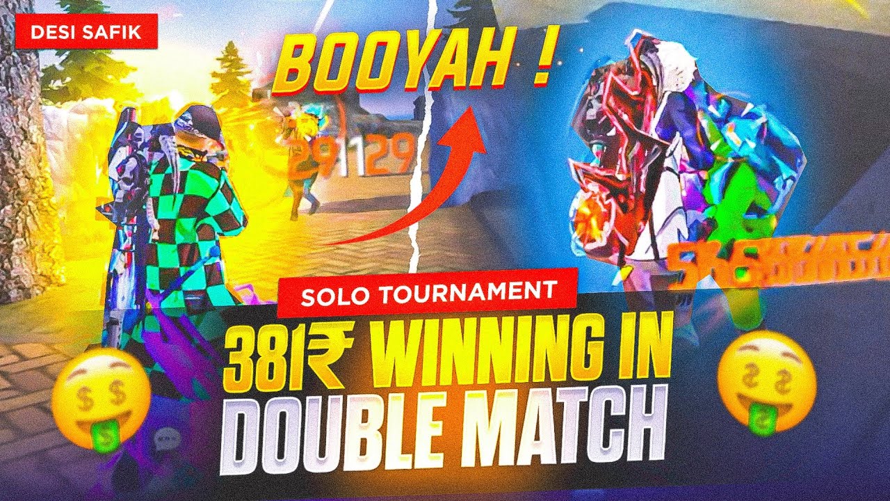 381₹ In 2 Matches Of Solo Tournament 😎 Per kill 20rs 🤑#freefire