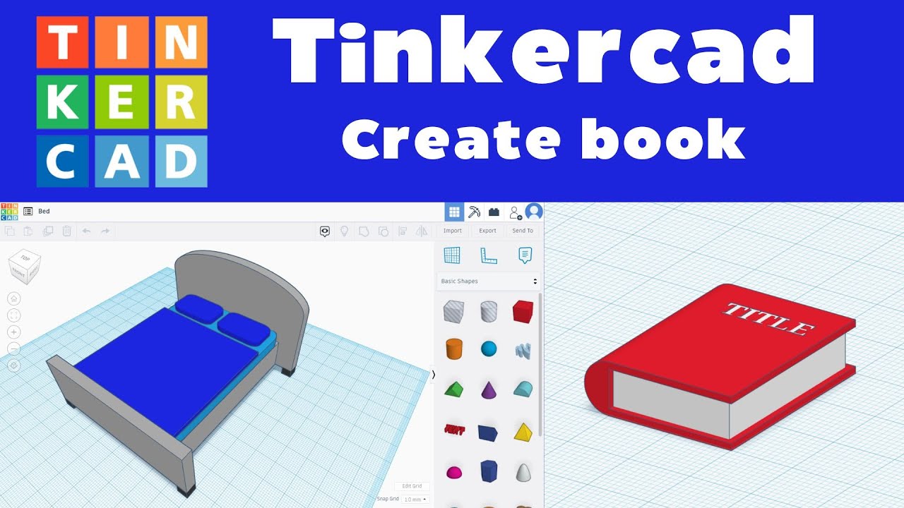 Tinkercad book modeling
