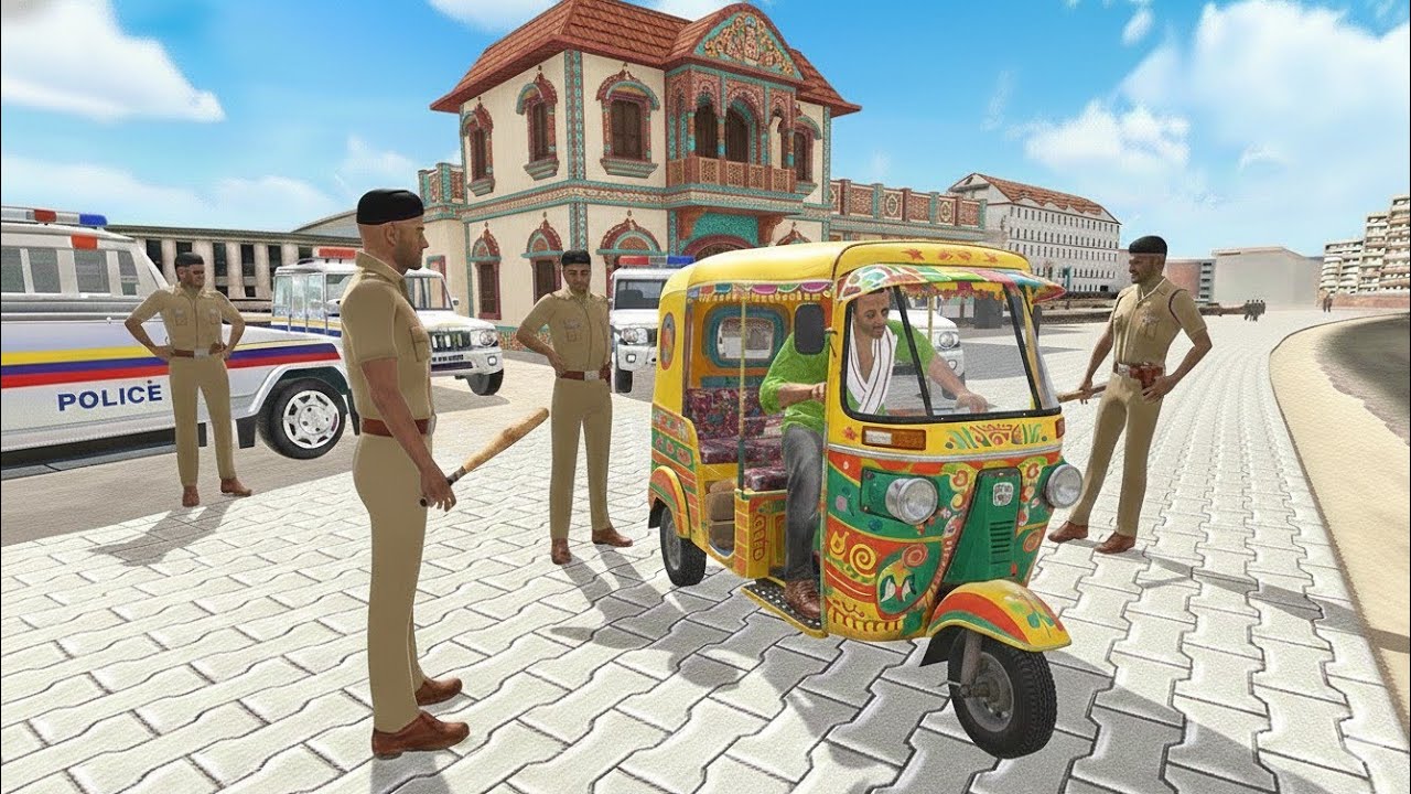 Indian theif aura simulator - Auto Driving Game - Franklin and police fight - Indian Car - Part 1