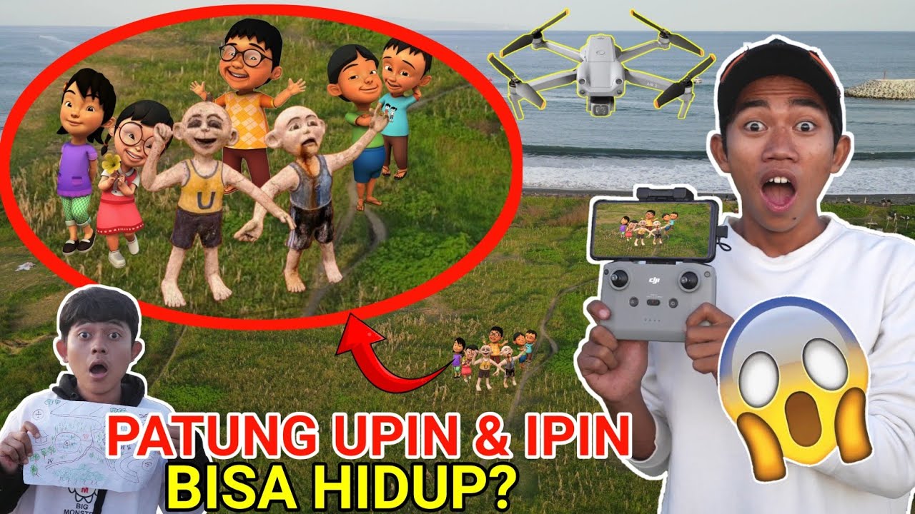 DRONE MENANGKAP NAMPAK PATUNG UPIN DAN IPIN RAME RAME?! | Drama Parodi | Mikael TubeHD