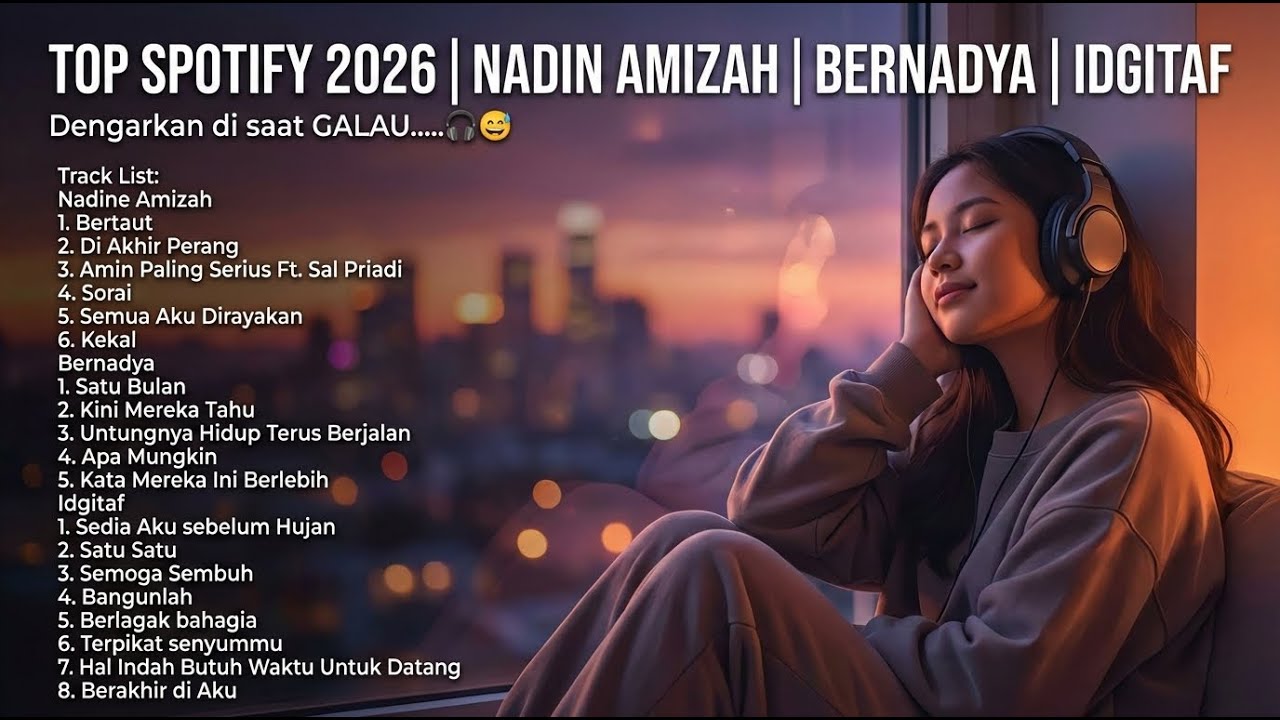 TOP LAGU GALAU SPOTIFY 2026 │ NADIN AMIZAH │BERNADYA │IDGITAF
