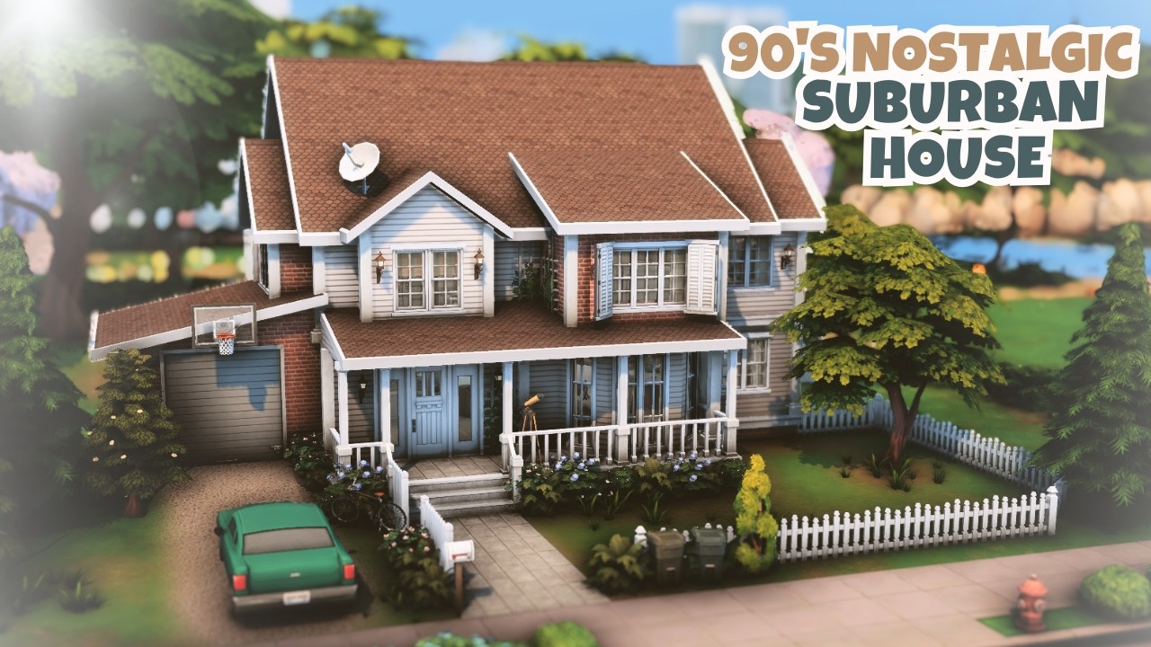 90s Nostalgic Suburban Family Home 📺| The Sims 4 | Stop Motion Build [No CC]