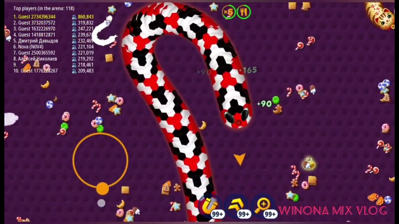 BEST SLITHER SNAKE GAMEPLAY #115 | WORMSZONE .IO GAMEPLAY