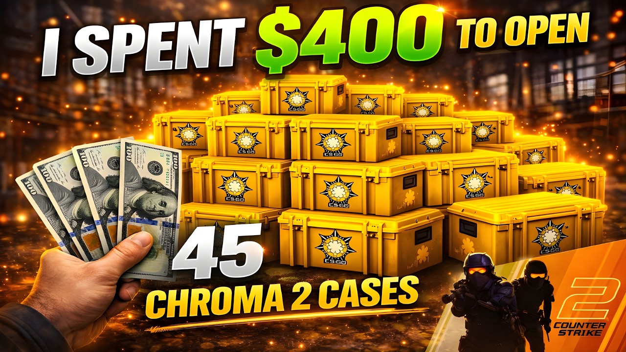 400 долларов потрачены на открытие кейса Chroma 2 в CS2.