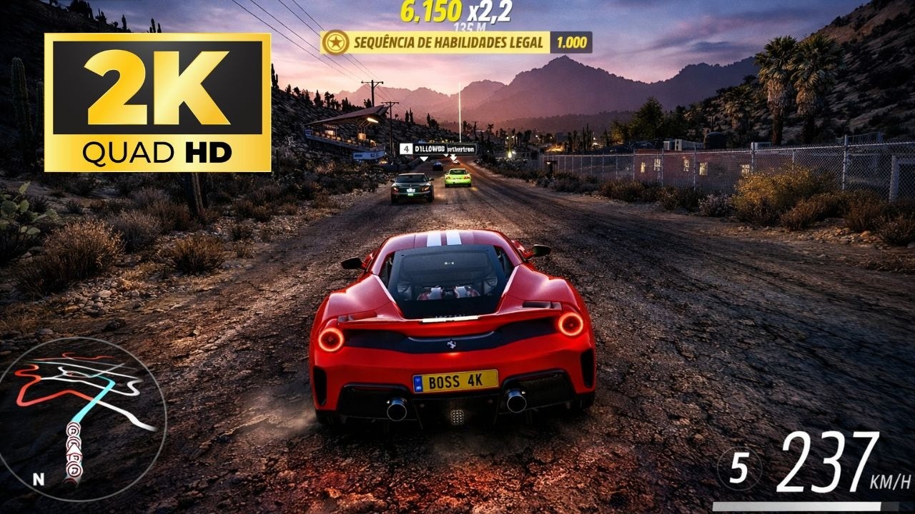 FERRARI 488 FORZA HORIZON 5 ULTRA REALISTIC RACING JOYSTICK ONLY NO COMENTARY | QUAD HD
