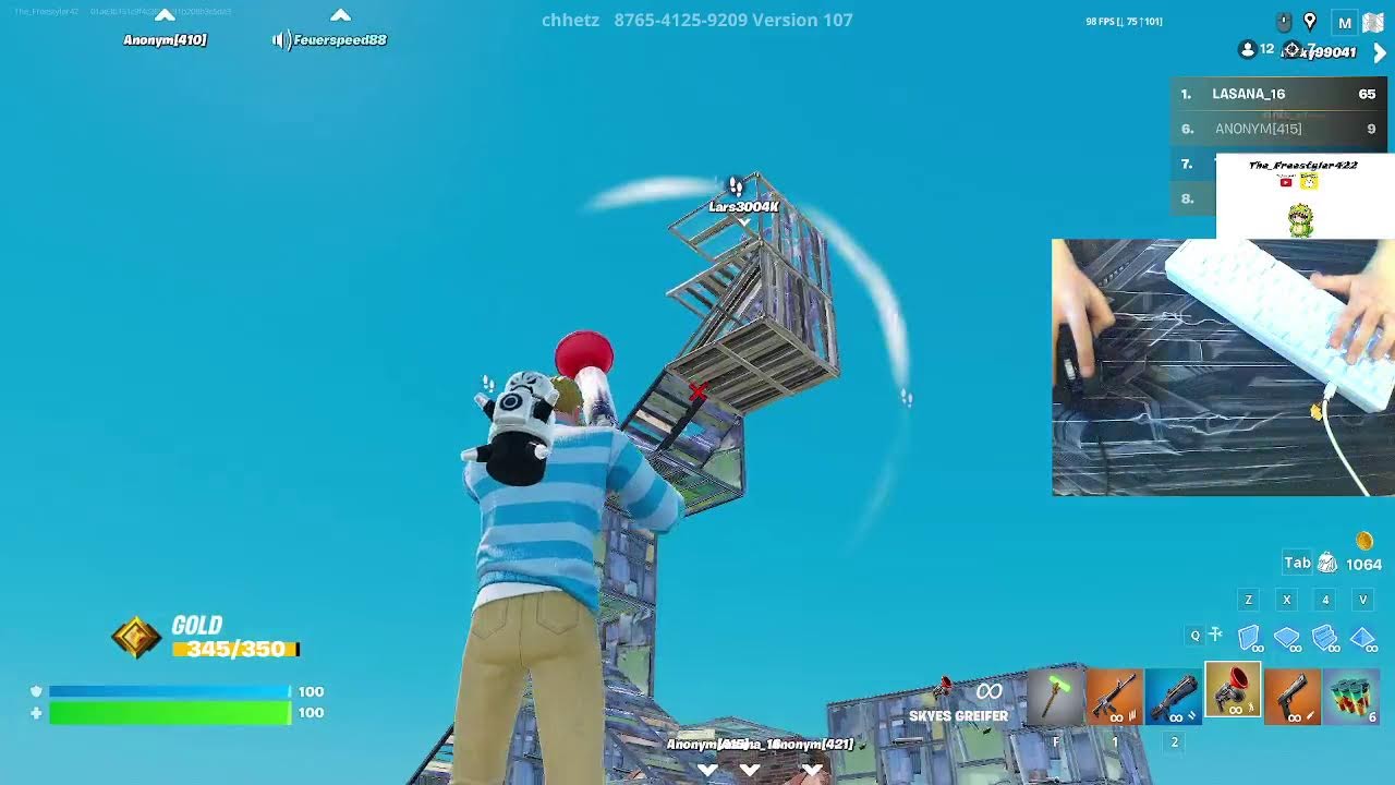 FORTNITE Stream mit Keyboard Cam