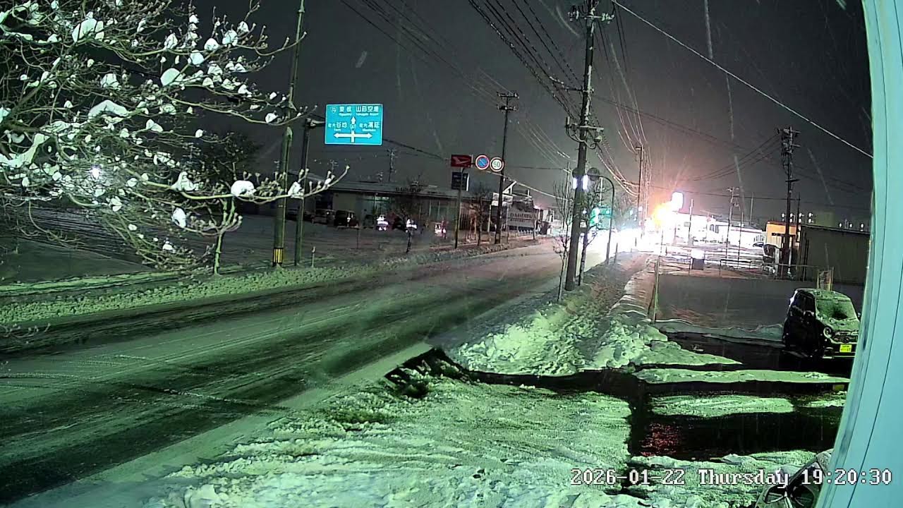 山形県西村山郡河北町谷地月山堂県道282号線ライブカメラ Yamagata Nsimuragun Live Camera.world.cam