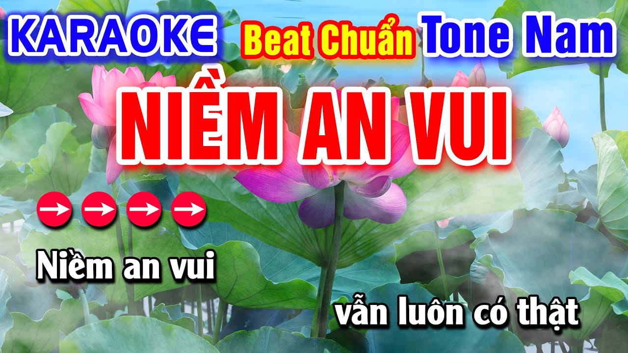 Niềm An Vui Karaoke Beat Chuẩn Tone Nam - H&agrave; My Karaoke