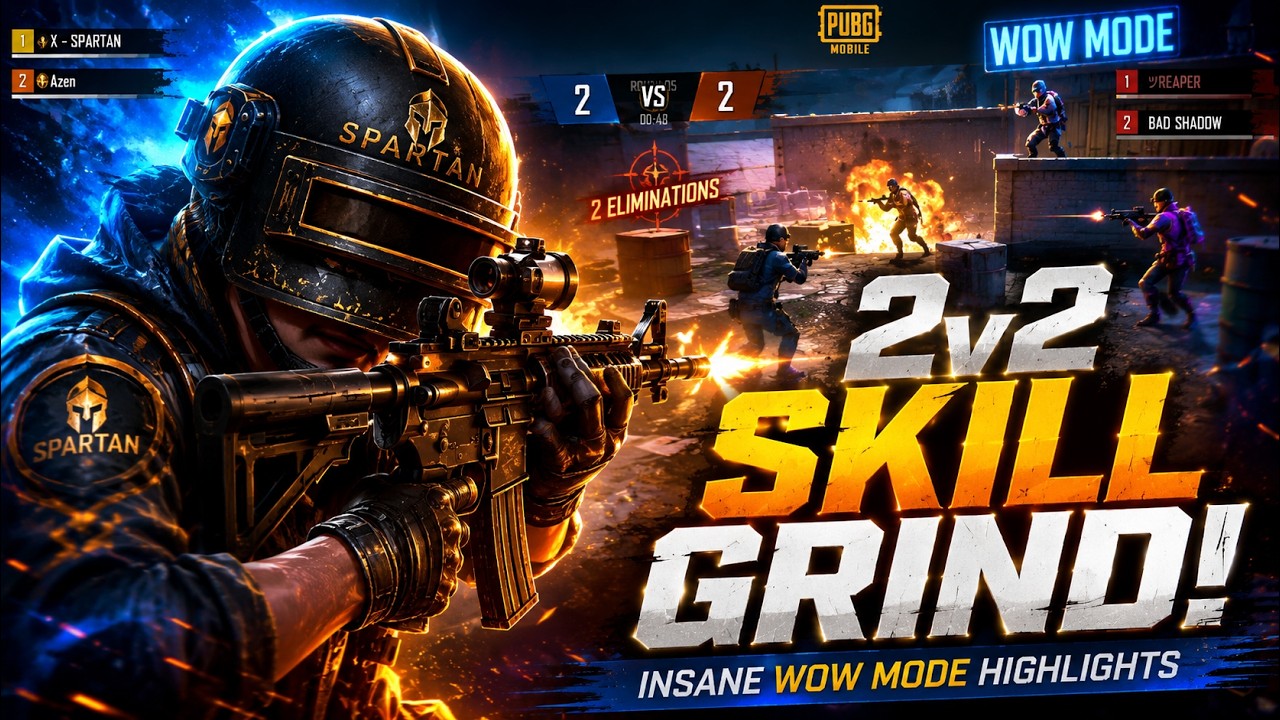 2v2 SKILL GRIND! 😱 INSANE WOW MODE CLUTCHES | PUBG Mobile