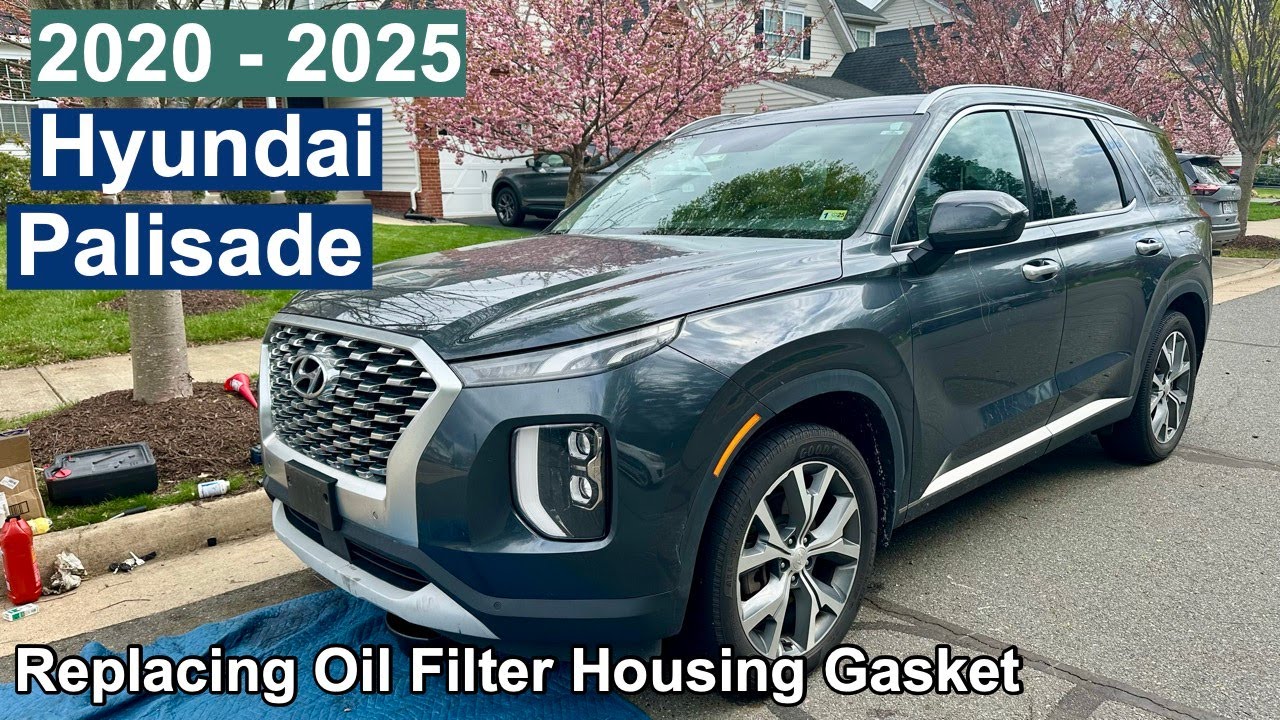 DIY 2020 2021 2022 2023 2024 2025 Hyundai Palisade Replacing Oil Filter Housing Gasket