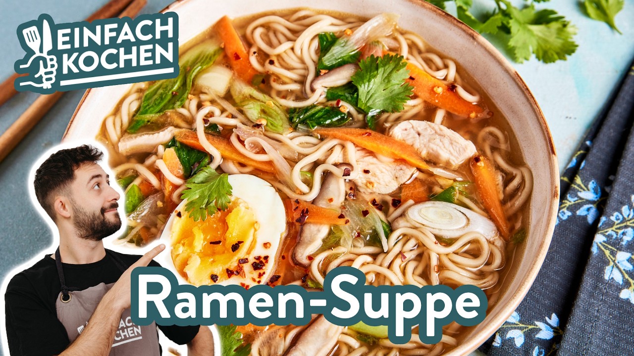 Ramen-Suppe 🍜🥢 | Die Kult-Suppe aus Japan 🇯🇵 | Einfach Kochen