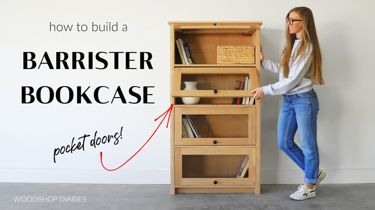 Building a Barrister Bookcase with Pocket Doors