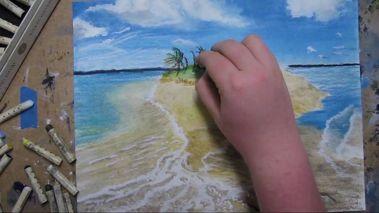 Tropical Island Speed Drawing