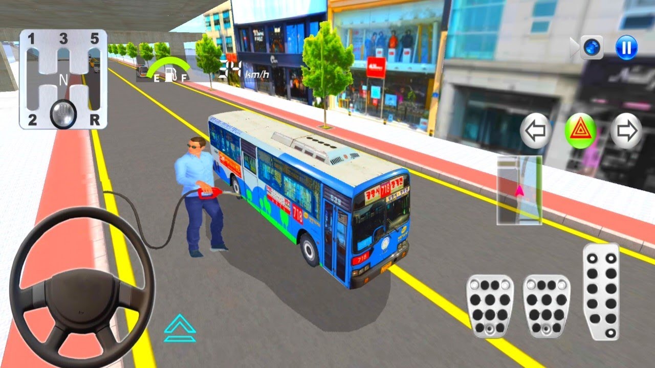 3D Driving Class Simulator - New update video in gas station - 3d Car Android Gameplay
