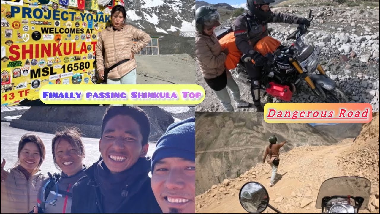Finally passing Mighty Shinkula Top \ Dangerous Off-Road |cafe ☕️#Jispa #travel#Ladakhtibetanvlogger