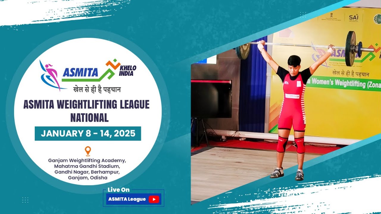 ASMITA Khelo india Women's National Weightlifting Championship 2025 -  DAY - 3 (55 KG Group B+A )