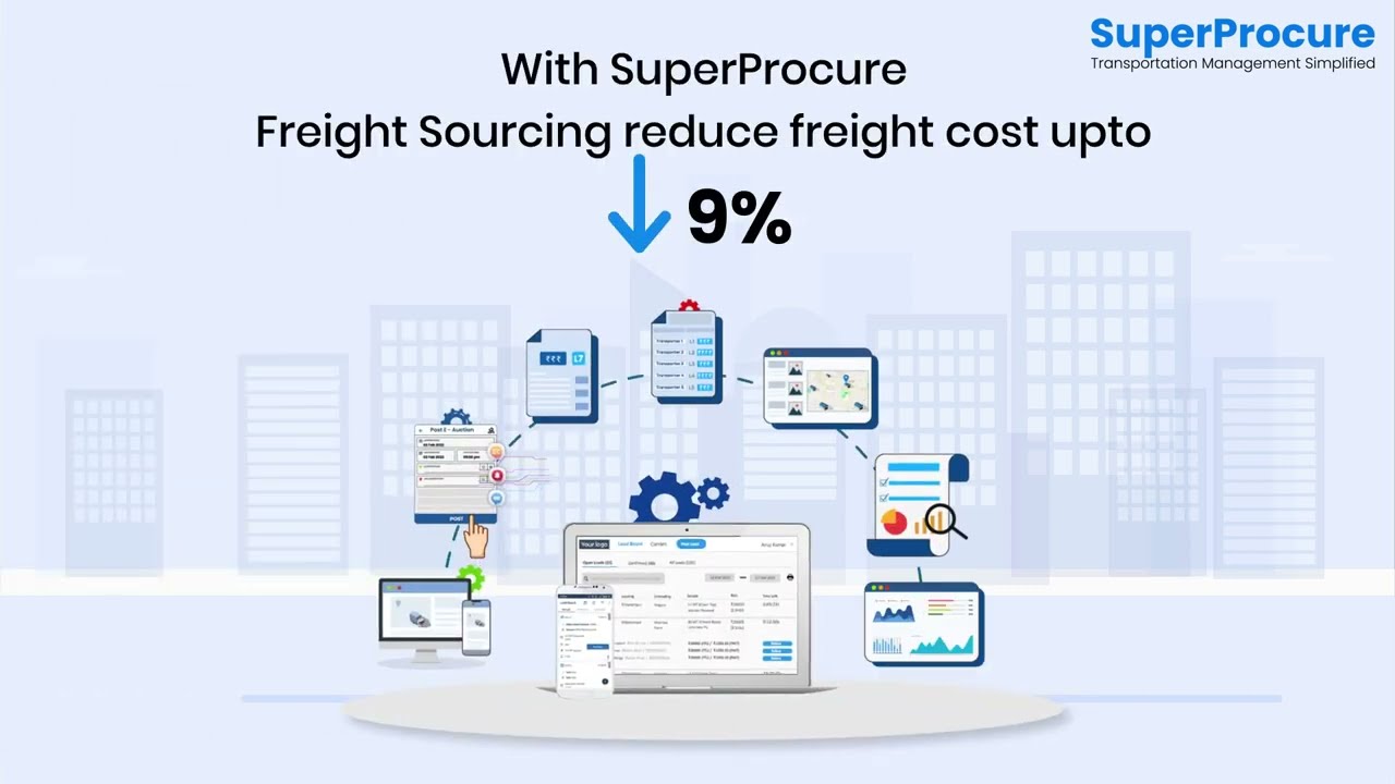 Automated freight sourcing processes for best competitive market freight rates | SuperProcure