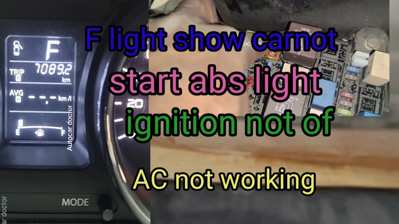 Tata nexon F light show carnot start abs light show ignition not of what problem AC not working