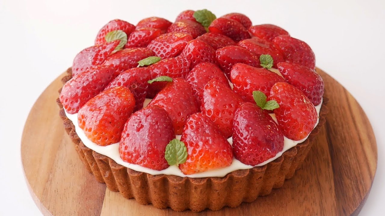 Strawberry Tart 딸기타르트 만들기 (feat.돋보이는 나빠쥬 만들기) | Kkuume 꾸움
