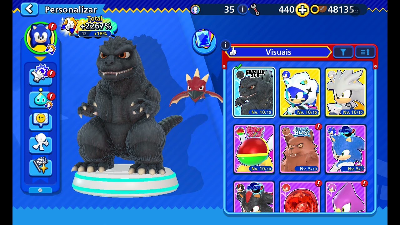 Obrigado pelos 109 inscritos🥹!!! SONIC RUMBLE CROSSOVER GODZILA🤯