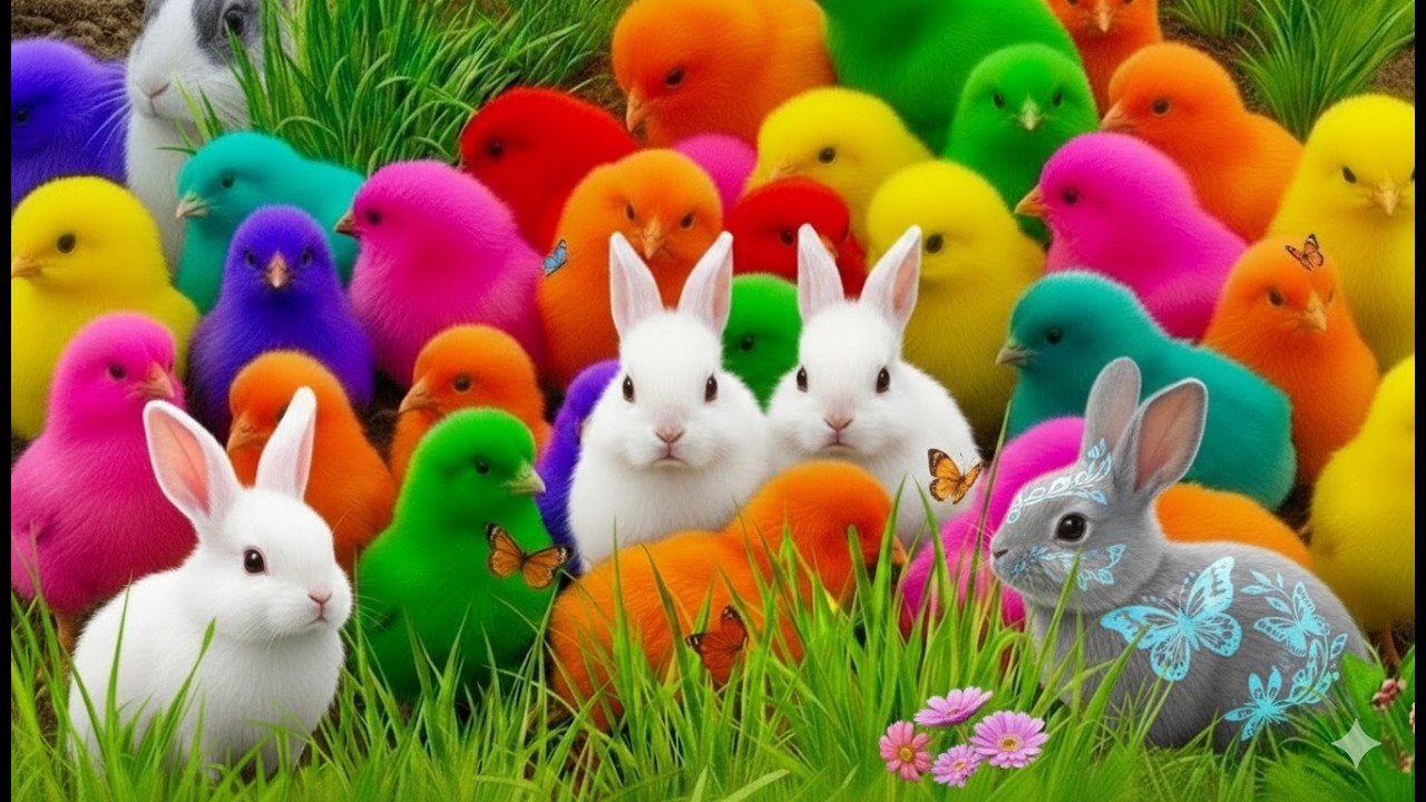 🐔 Tangkap Ayam Pelangi, Kelinci, Bebek Lucu, Ayam Warna Warni, Ayam Rainbow, Hewan hewan lucu
