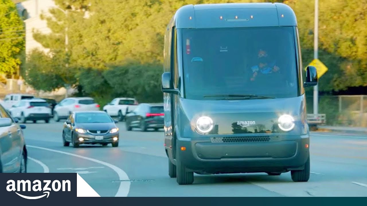 Amazon&rsquo;s Custom Rivian Electric Delivery Vehicles Hit the Road in Los Angeles | Amazon News
