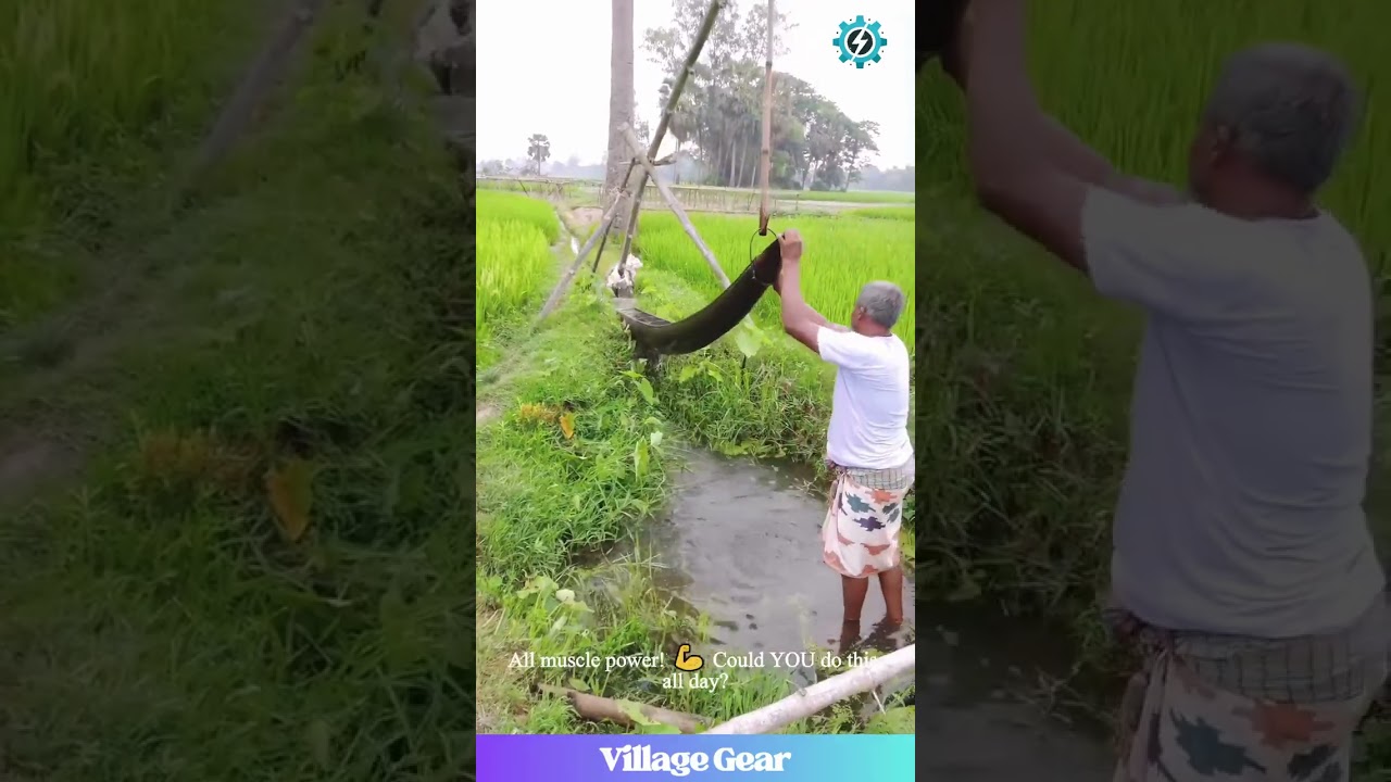 NO PUMP NEEDED?! 🤯 Is This the TOUGHEST Way to Water Fields?! #farming #primitive #hardwork