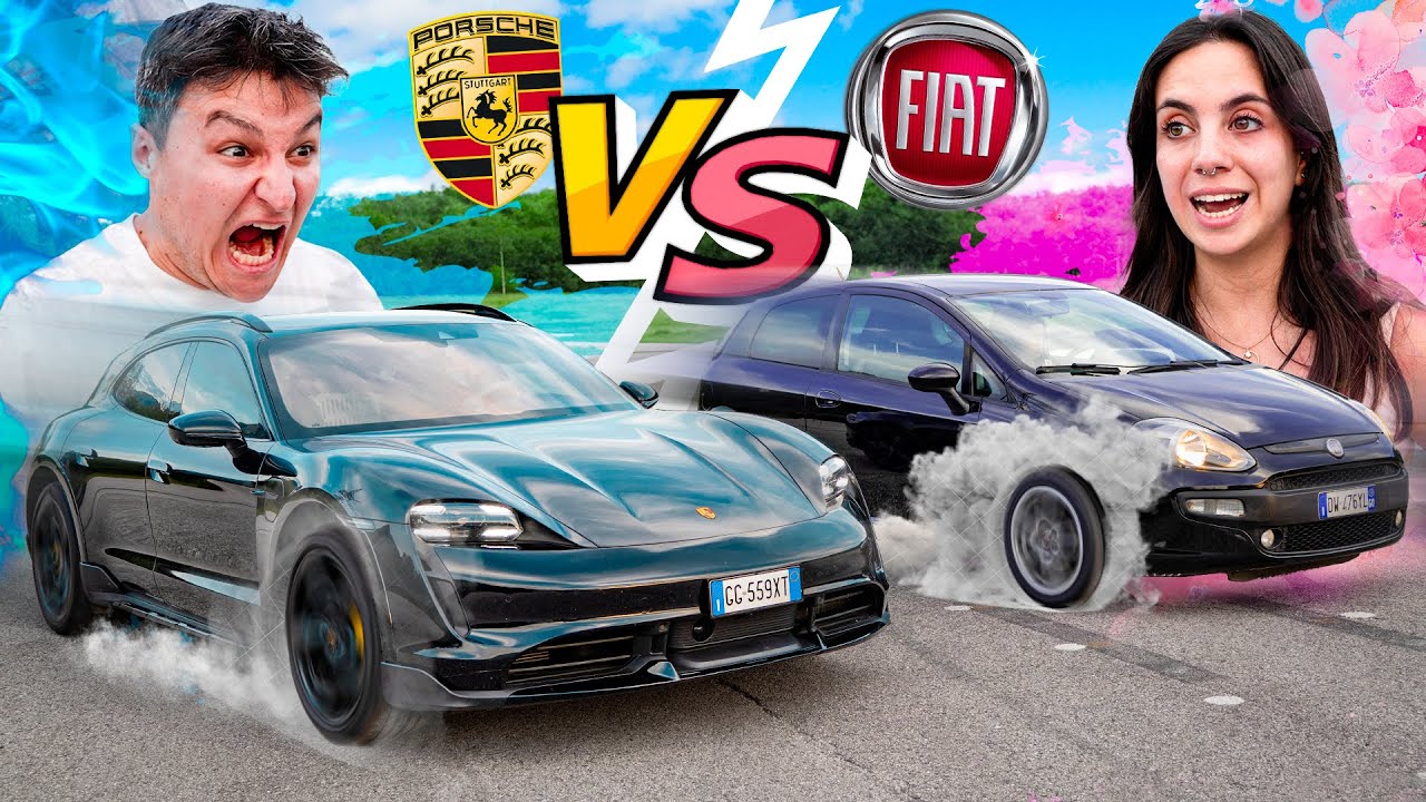 PORSCHE Taycan vs FIAT Punto 👀