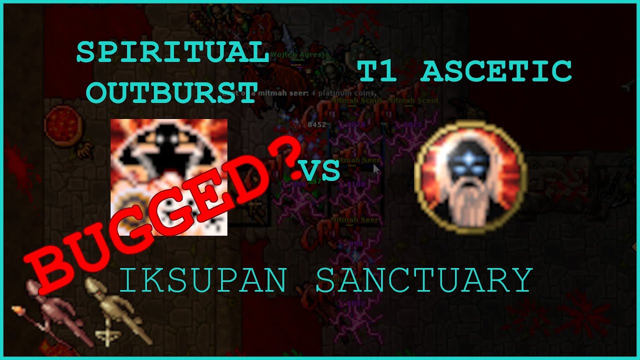 Tibia | Monk 496 | Spiritual Outburst vs T1 Ascetic | Spender bugged?
