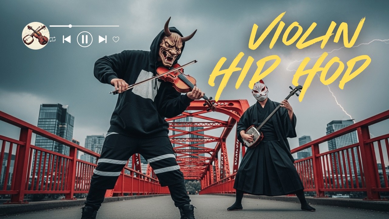 【Violin x Shamisen Hip Hop】 Dark Samurai Beats | Instrumental BGM Tokyo Night