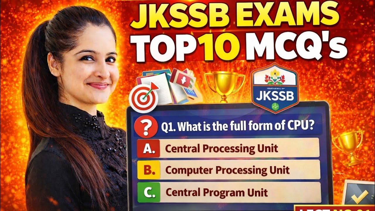 COMPUTER AWARENESS TOP 10 MCQ'S (Lec-04) I FOR ALL JKSSB EXAMS I