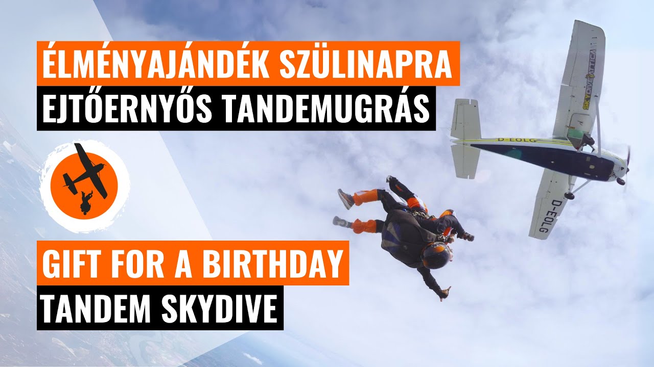 Élményajándék szülinapra – Ejtőernyős tandemugrás