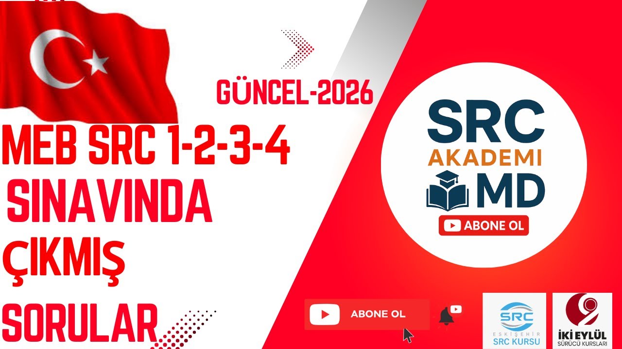 SRC12324 MEB  OCAKSINAVINDA BUNLAR ÇIKTI🚗SRC SORU ÇÖZÜMÜ🎯GARANTİLİ PUAN#keşfet#sınav#ehliyet#src#81