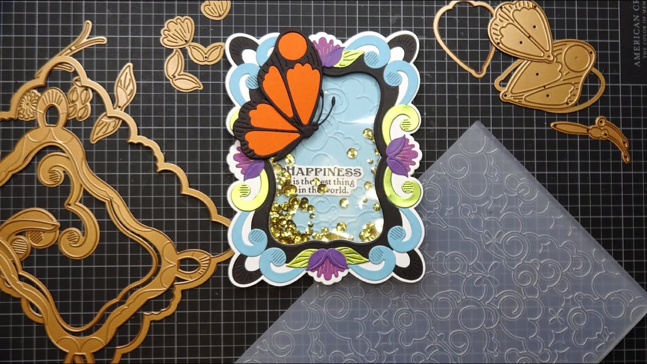 Урок по использованию набора трафаретов Spellbinders 