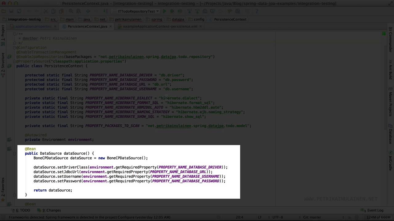 Integration Testing of Spring Data JPA Repositories