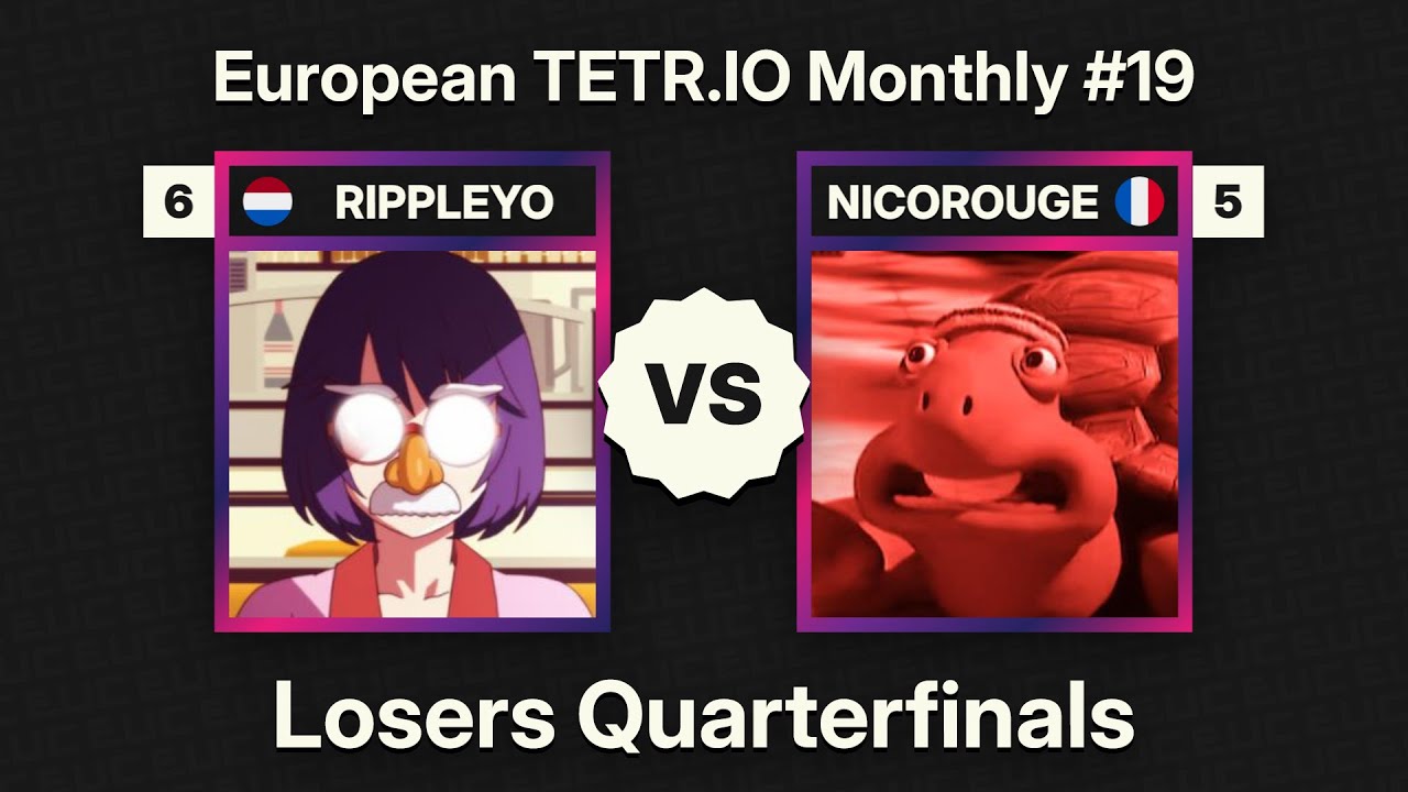 RIPPLEYO vs NICOROUGE – Losers Quarterfinals – European TETR.IO Monthly #19 – July 2025