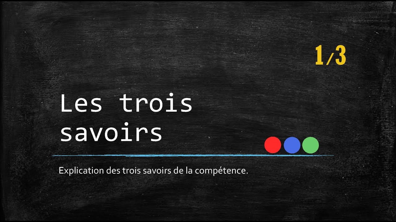 Les trois savoirs