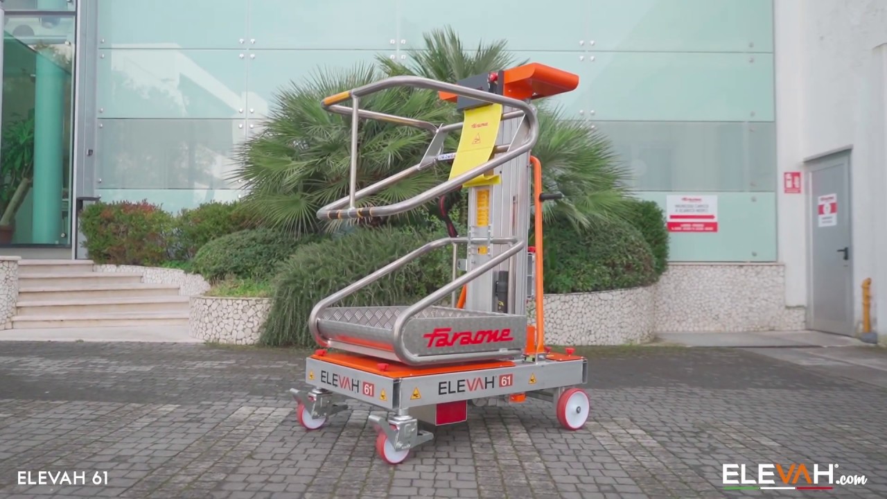 Elevah 61 - Piattaforma ad elevazione elettrica e trazione manuale per attività di manutenzione