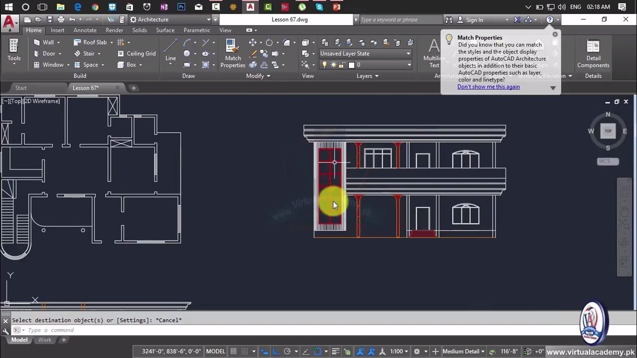 How to Making Elevation in AutoCAD | House Elevation | AutoCAD 2017 3D House | Lesson 67