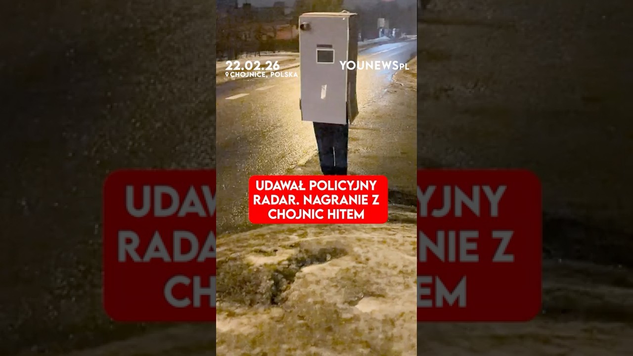Udawał policyjny radar. Nagranie z Chojnic hitem (22.02)