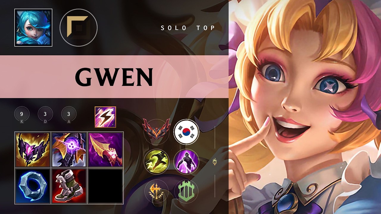 (GZ 1Jiang) Gwen Top vs Yone - KR Grandmaster Patch 26.10