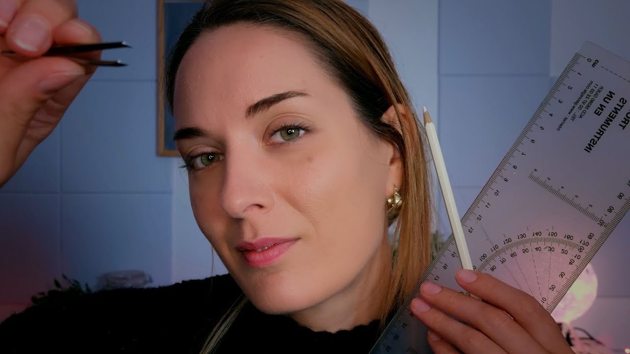 ASMR | Doing Your Eyebrows Roleplay | Shaping | Tweezing | Measuring | Soft Spoken
